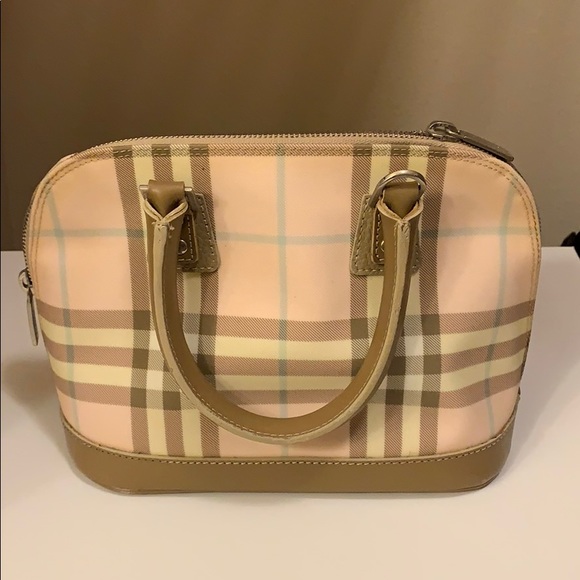 pink burberry tote